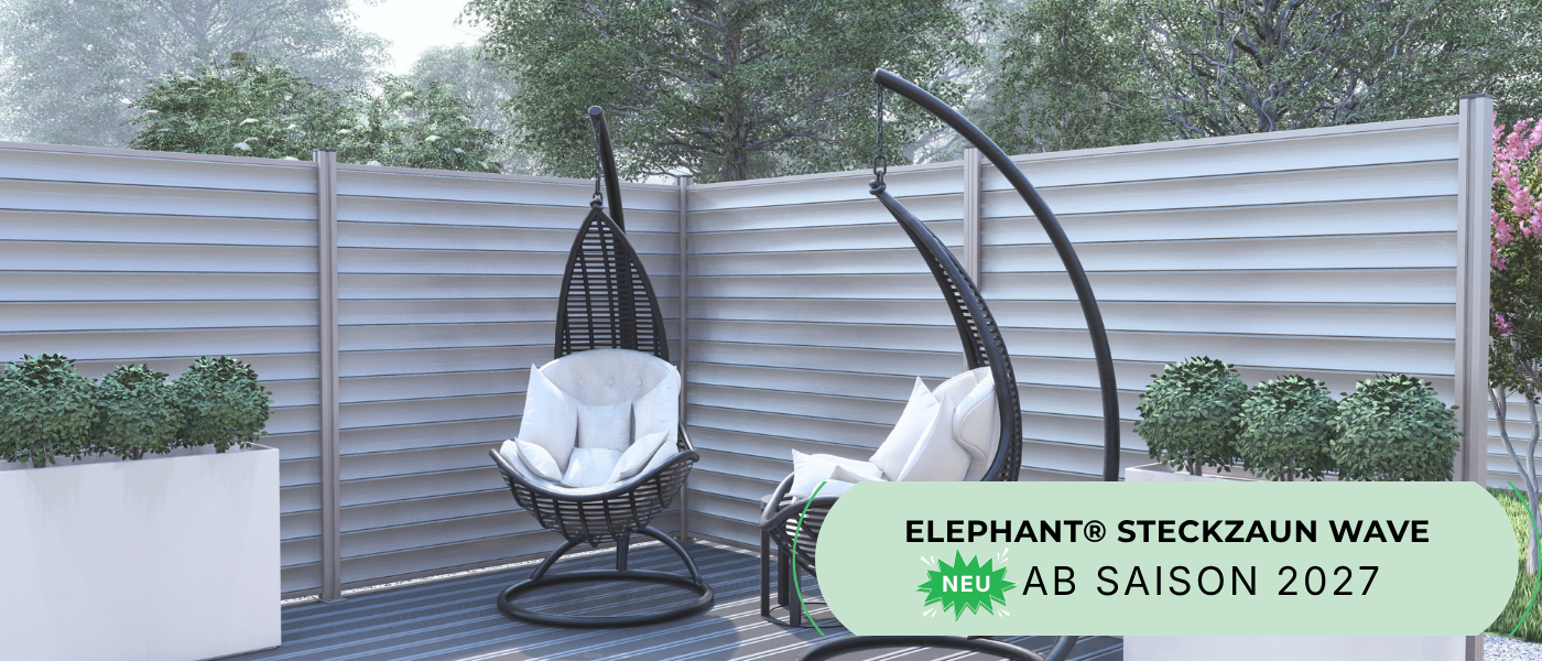 Neu für die Saison 2027: elephant® Steckzaun Wave